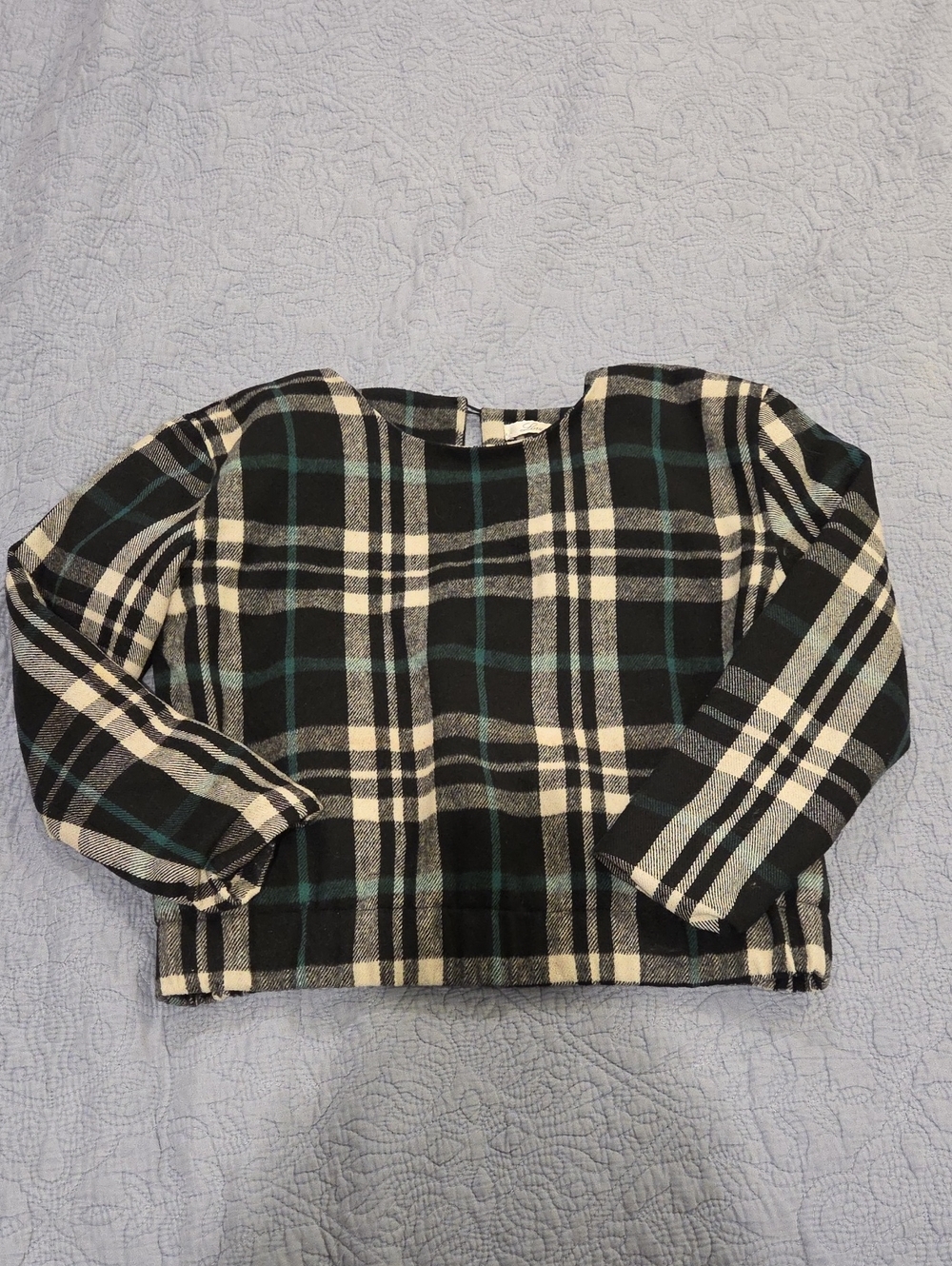 Lovers + Friends Revolve Plaid Open Back Wool Blend Top - Size S!